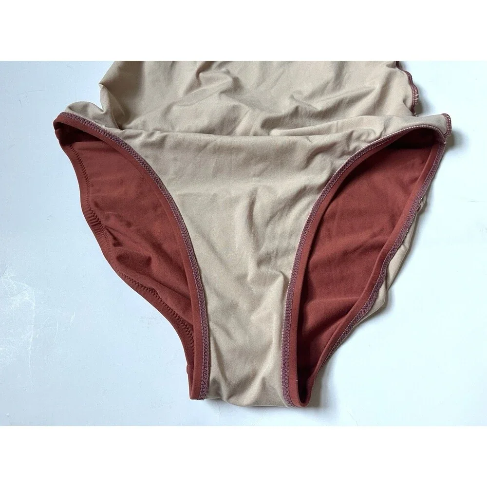 J.Crew One Piece Swimsuit Size 4 Rust Terracotta Scoop Neck